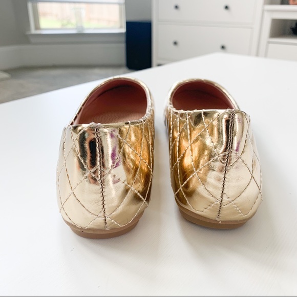 Used Forever Gold Quilted Flats Upgrade-14, size 8 (no box) - Picture 5 of 12